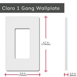 Wallplate Lutron 1 Gang White Glossy - CW-1-WH