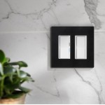 Wallplate Lutron 2 Gang Black Glossy - CW-2-BL