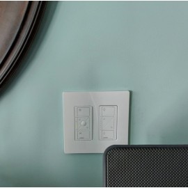 Wallplate Lutron 2 Gang White Glossy - CW-2-WH