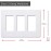Wallplate Lutron 3 Gang White Glossy - CW-3-WH
