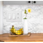 Wallplate Lutron 3 Gang White Glossy - CW-3-WH