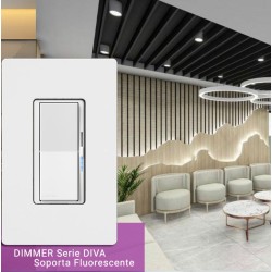 Dimmer DIVA Multicarga de pared Lutron. White Glossy - DVCL-153P-WH