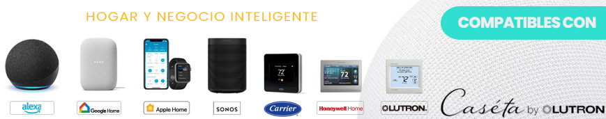 Alexa, google home, apple home, sonos, honeywell home, carrier, lutron compatibles con caseta de lutron
